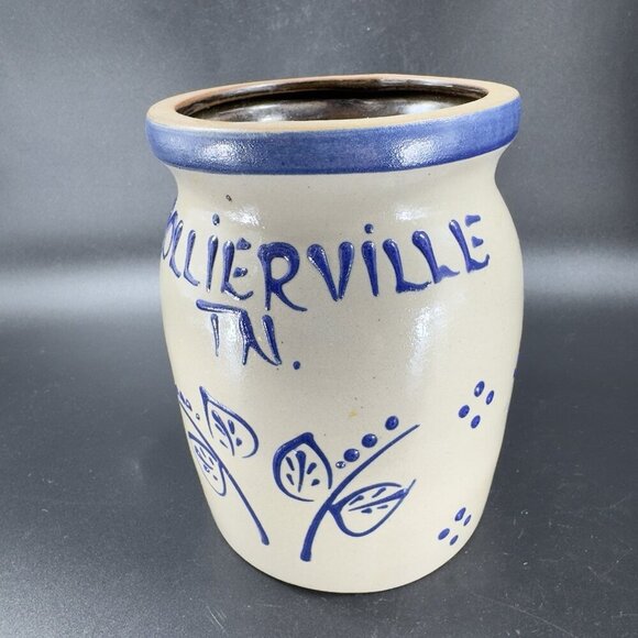 1995 Beaumont Brothers Pottery Stoneware Utensil Holder Vase Salt Glaze TN BBP - Picture 7 of 12